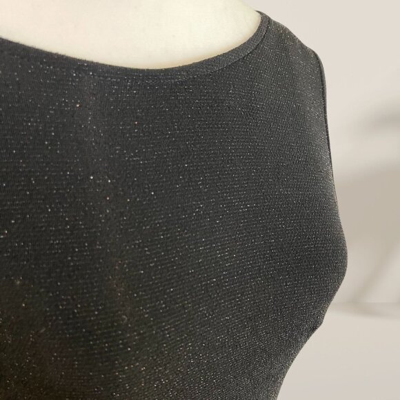 JS Collections Black Evening Gown with Low-Back Detail - Size 10 - Picture 6 of 8